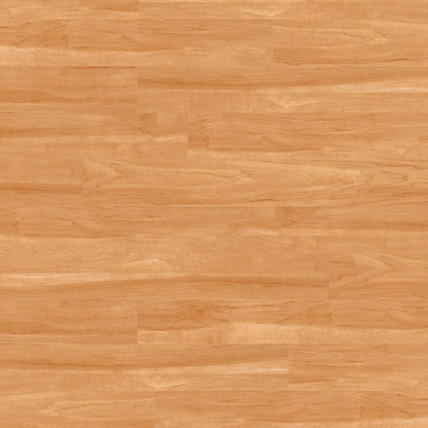 Heller, einheitlicher Vinylboden in Holzoptik mit sichtbaren Maserungen und einer warmen Farbgebung. Der Boden wirkt sauber und modern, ideal für verschiedene Wohnräume.