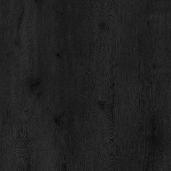 Dunkler Vinylboden mit Holzstruktur und feinen Maserungen. Der Boden hat eine gleichmäßige, matte Oberfläche und schafft eine moderne, elegante Atmosphäre.