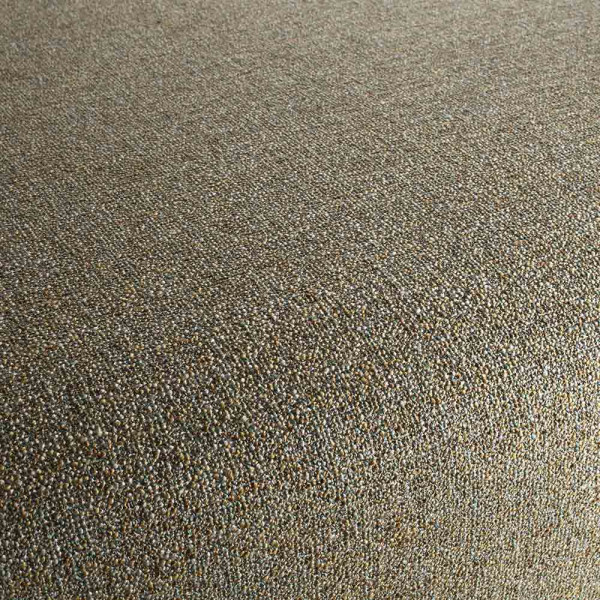 Recycelter Dekostoff in einem neutralen, strukturierten warmen Grauton. Der Stoff hat eine gleichmäßige Textur mit feinen, bunten Partikeln, die ihm ein lebendiges Aussehen verleihen.