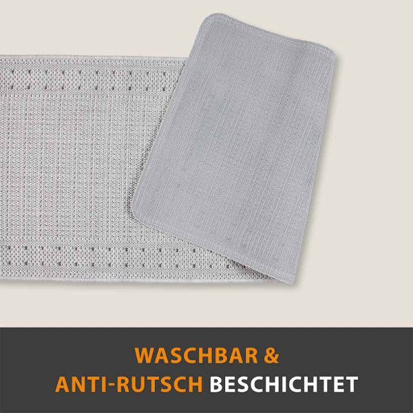 Küchenläufer Bordüre Taupe