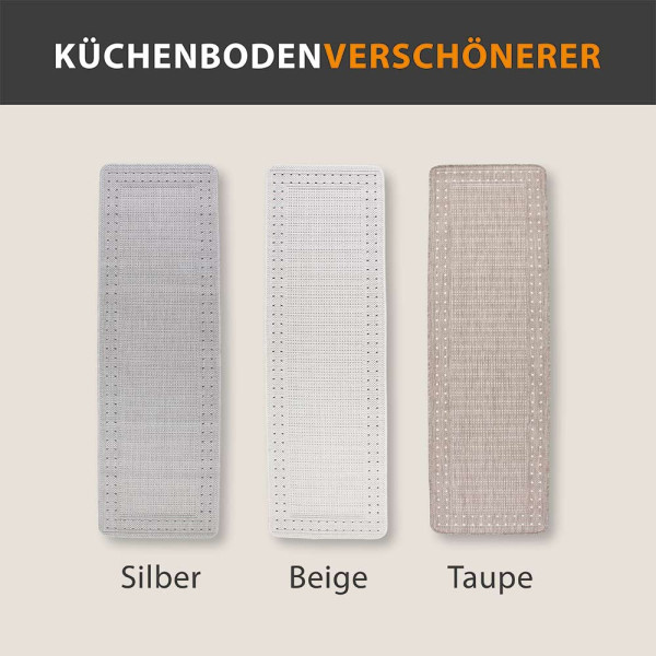 Küchenläufer Bordüre Taupe
