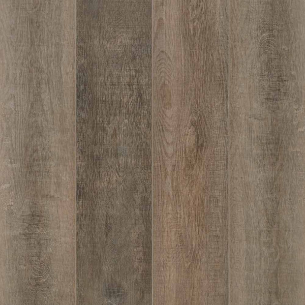 Natürlicher Vinylboden mit Holzoptik in verschiedenen Brauntönen, der gleichmäßig verlegt erscheint. Die Oberflächenstruktur zeigt Holzmaserungen und verleiht dem Boden eine authentische Erscheinung.