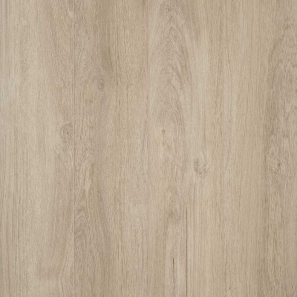 Helle, graue Holzmaserung mit feinen Strukturen und natürlichen Linien bildet den Hintergrund für den COREtec Klick-Planke Naturals Multilayer-Vinylboden. Der Boden vermittelt einen eleganten und modernen Eindruck.
