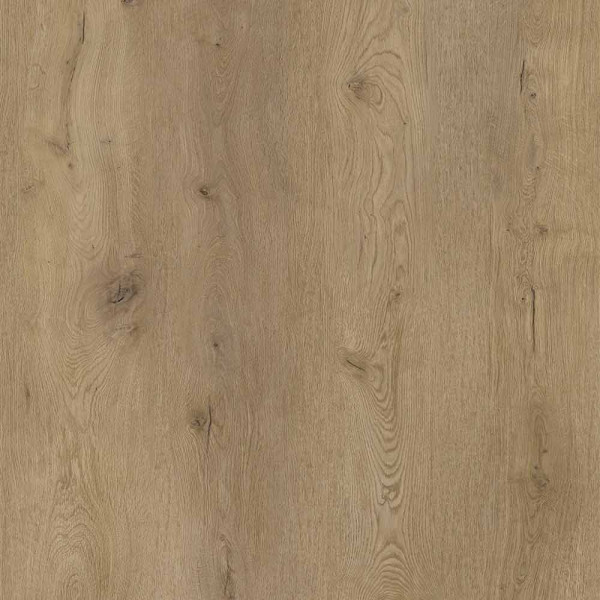 Hellbrauner Vinylboden mit Holzstruktur, zeigt eine natürliche Maserung und Knoten. Er wird als COREtec Klick-Planke XL-End angeboten und ist für 123,83 € pro Paket erhältlich.