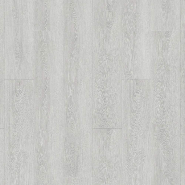 Der Bodenbelag zeigt eine helle, graue Landhausdiele mit einer Holzstruktur. Die Dielen sind in langen Paneelen verlegt und erinnern an einen modernen, eleganten Look.