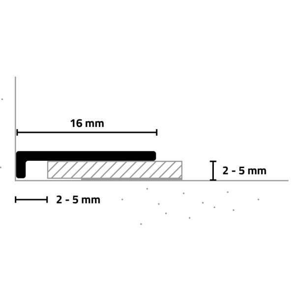 Minileiste Abschlussprofil AL 16X2