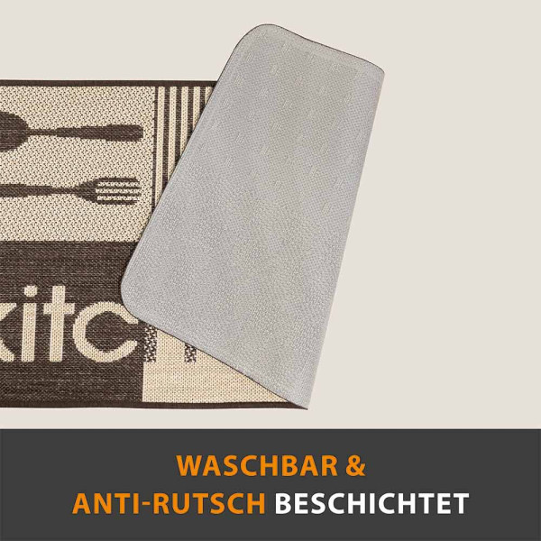 Küchenläufer Kacheln Silber